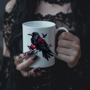 Dark Valentijn Crow met hart Extra Grote Beker