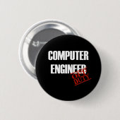 DARK VAN DE INGENIEUR VAN DE COMPUTER RONDE BUTTON 5,7 CM (Voorkant /achterkant)