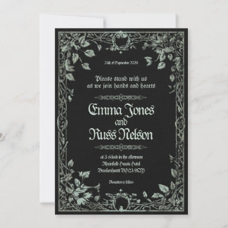 Dark Viking Norse Wedding Invitation Kaart