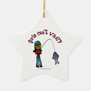 Dark Vissen Girl Keramisch Ornament