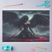 Dark Warrior Angel Storm Tissue Paper Tissuepapier (Craft)