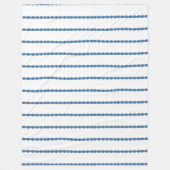 Dark Wedgewood Blue Scallops op White Fleece Deken (Voorkant)