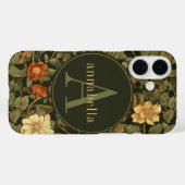  Dark William Morris Floral Monogram Case-Mate iPhone Case (Achterkant (horizontaal))