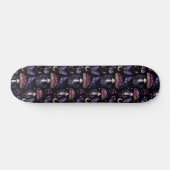 Dark Witchy Mushroom Butterfly Celestial Pattern Skateboard (Horizontaal)