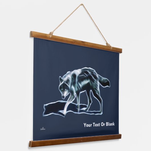 Dark Wolf Hangend Wandkleed (Gebogen)