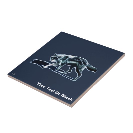 Dark Wolf Tegeltje (Zijkant)