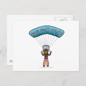 Dark Woman Sky Diving Briefkaart (Voorkant / Achterkant)