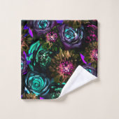 Dark Wonderland Gras Glamor Floral Fleurs (Gant de toilette)