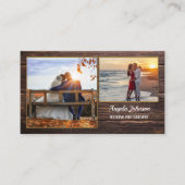 Dark Wood Photographer Sjabloon Visitekaartje (Voorkant)