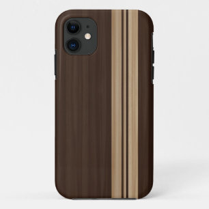 Dark Wood Stripes iPhone 5 Hoesje - Surfboardstijl