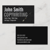 Dark Wood Typography Copywriting Visitekaartje (Voorkant / Achterkant)