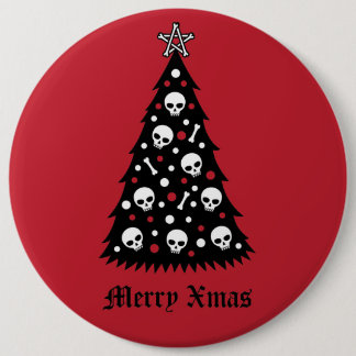 Dark Xmas-structuur Ronde Button 6,0 Cm