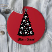 Dark Xmas-structuur Ronde Button 6,0 Cm (In situ)