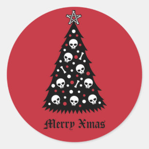 Dark Xmas-structuur Ronde Sticker