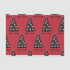 Dark Xmas-structuur Tissuepapier