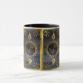 Dark Zodiac Alchemy: Vissen Zwart & Goud Mok (Midden)