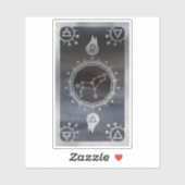 Dark Zodiac Astrology: Leo Black & Silver Sticker (Vel)