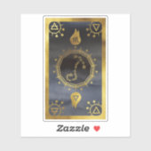 Dark Zodiac Astrology: Schorpioen zwart en goud Sticker (Vel)