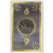Dark Zodiac Astrology: Taurus Black & Gold Sticker (Voorkant)