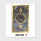 Dark Zodiac Astrology: Taurus Black & Gold Sticker (Vel)
