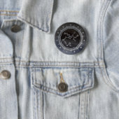 Dark Zodiac: Sagittarius Birth Sign Black & Silver Ronde Button 5,7 Cm (In situ)