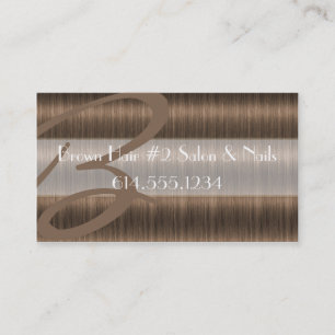 Darker Brown Hair Salon Stylist Visitekaartjes