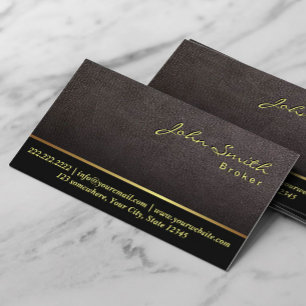 Darker Leather Real Estate Broker Visitekaartje