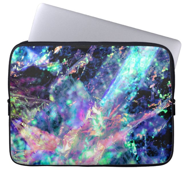 darkness and light, dark opal: laptop sleeve (Voorkant)