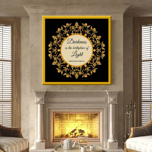 Darkness is de geboorte van de Lichte Breslov Kuns Poster