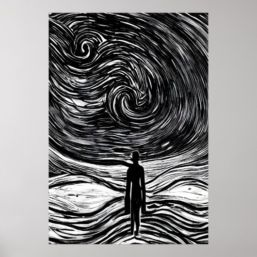 Darkness van het universum | AI Art Poster (Voorkant)