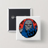 Darkseid Head Shot 2 Vierkante Button 5,1 Cm (Voorkant /achterkant)