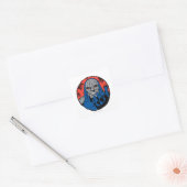 Darkseid Head Shot 2 Vierkante Sticker (Envelop)