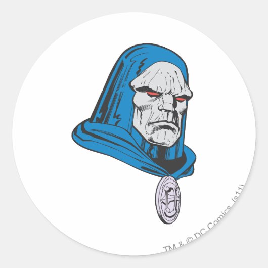 Darkseid Head Shot Ronde Sticker (Voorkant)