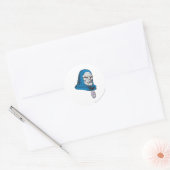 Darkseid Head Shot Ronde Sticker (Envelop)