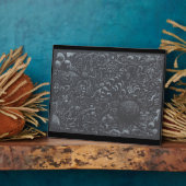 Darkworld Silver Inktlandschap Fotoplaat (Zijkant)