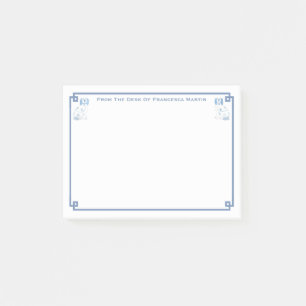 Darling Blue en White Staffordshire Spaniel Desk Post-it® Notes