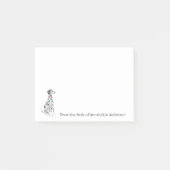 Darling Dalmatian Personaliseert Post-it Notes (Voorkant)