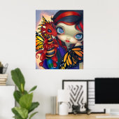 Darling Dragonling III ART PRINT draak schattig (Thuiskantoor)