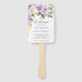 Darling Flora Wedding Programme Fan Handwaaier (Voorkant)