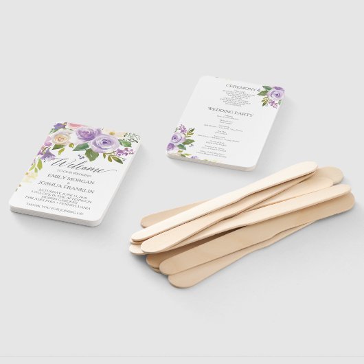 Darling Flora Wedding Programme Fan Handwaaier (Niet-gemonteerd)