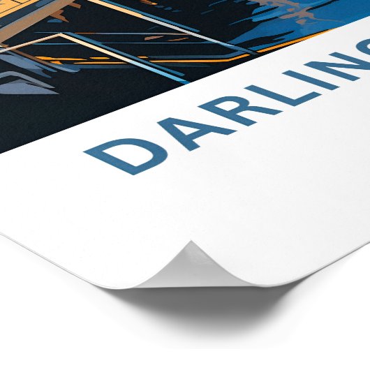 Darling Harbour Sydney Travel Print (Hoek)