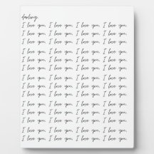 Darling I Love You Art Plaque Display