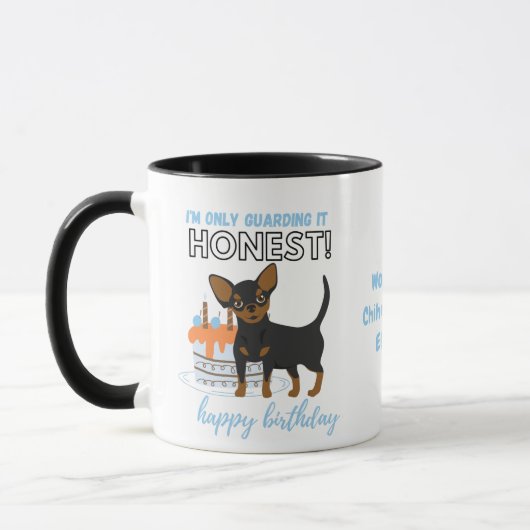 Darling kortharig zwart Chihuahua MAM Verjaardag Mok (Links)