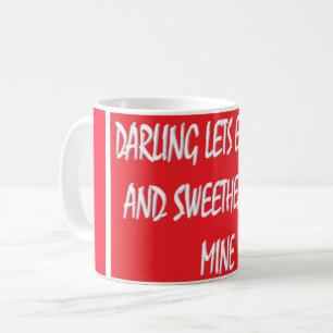 Darling Lets Entwine-liefhebbers vinden rood wit Koffiemok