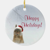 Darling little chipmunk animal Kerstannament Keramisch Ornament (Achterkant)