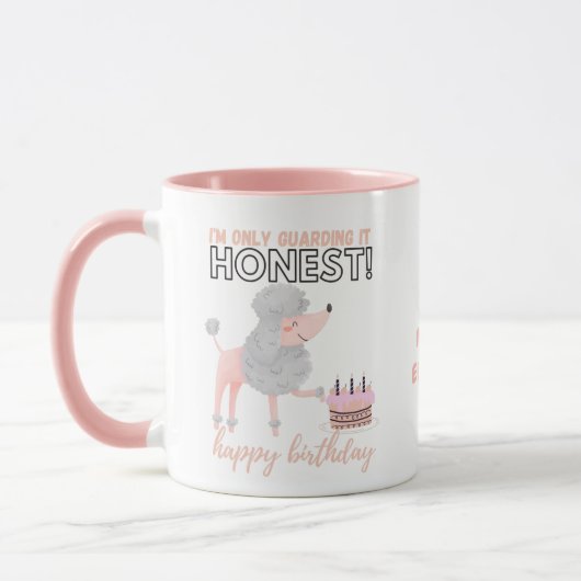 Darling Pinky Poodle Dog MOM's Funny Birthday Mok (Links)