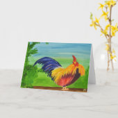 Darling - Rooster - Carte de voeux (Fleur jaune)