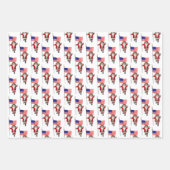 Darling Santa Claus bezoekt Michigan Inpakpapier Vel (Voorkant 3)