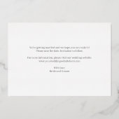 Darling Script ECHT FOLIE Save The Date Kaart (Achterkant)