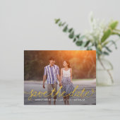 Darling Script Foil Enregistrer La Carte Postale D (Debout devant)